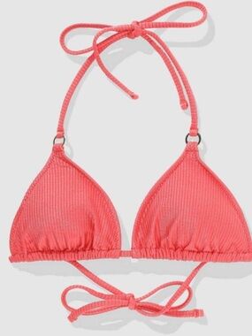 aerie Shine Ribbed Triangle Bikini Top